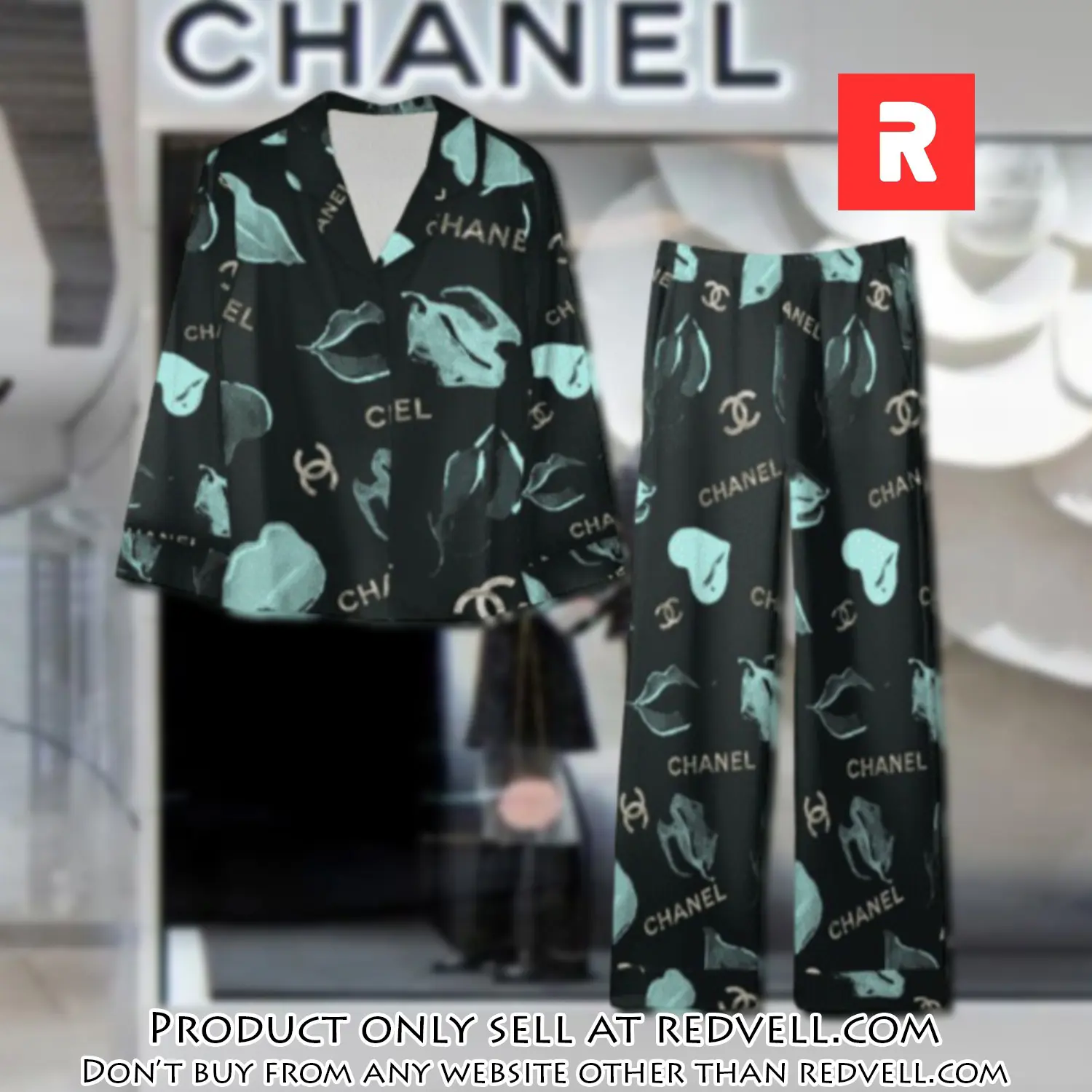 Trending luxury chanel satin pajama set pjs1040 rv5548340